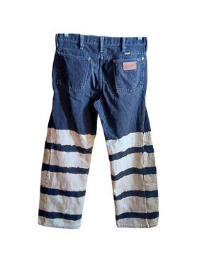 Vintage Wrangler Cowboy Jeans 32x31 1OF1 Striped Cowboy Jeans Rodeo Clown Black
